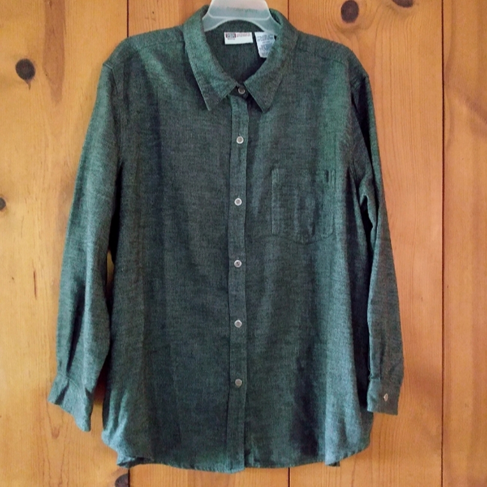 Faded Glory Woman Cotton Flannel Button Down Shirt
